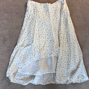 Polka dot midi skirt
